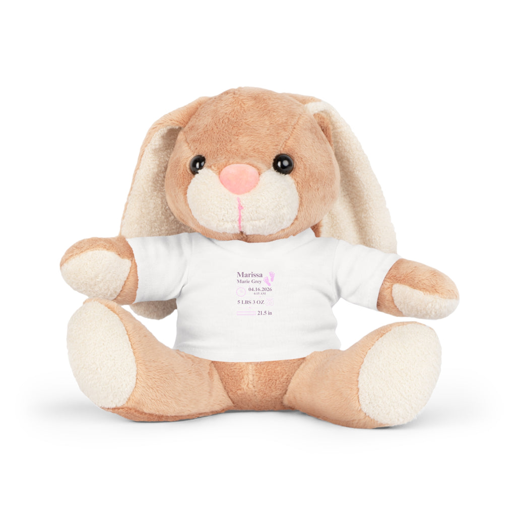 Personalized Birth Announcement Stuffed Animal | Birth Stats Stuffed Animal
