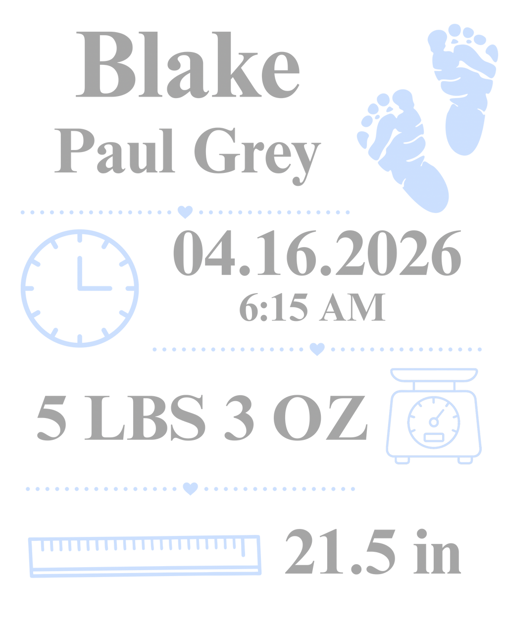 Personalized Birth Announcement Minky Blanket | Birth Stats Lovey