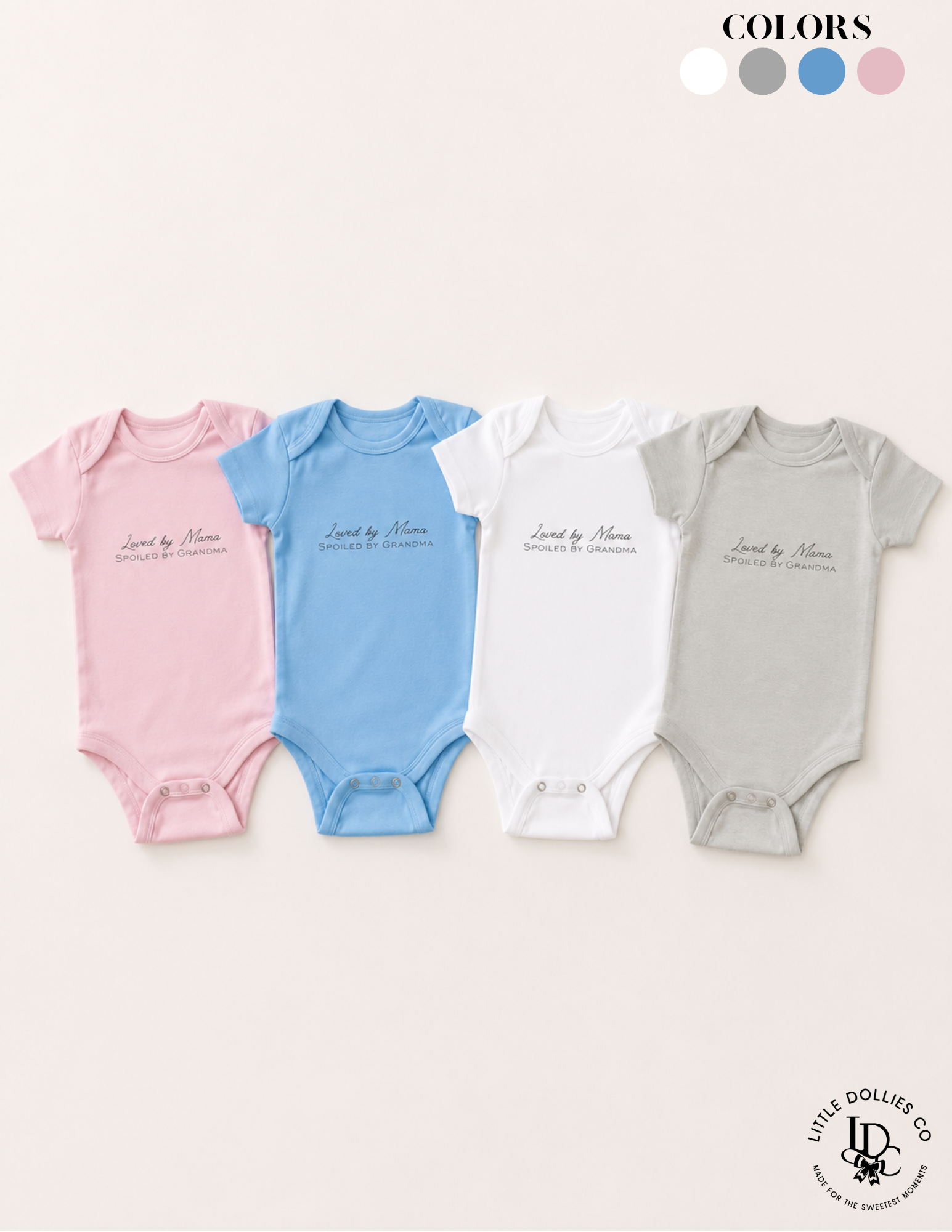 Loved By Mama, Spoiled By Grandma Baby Onesie