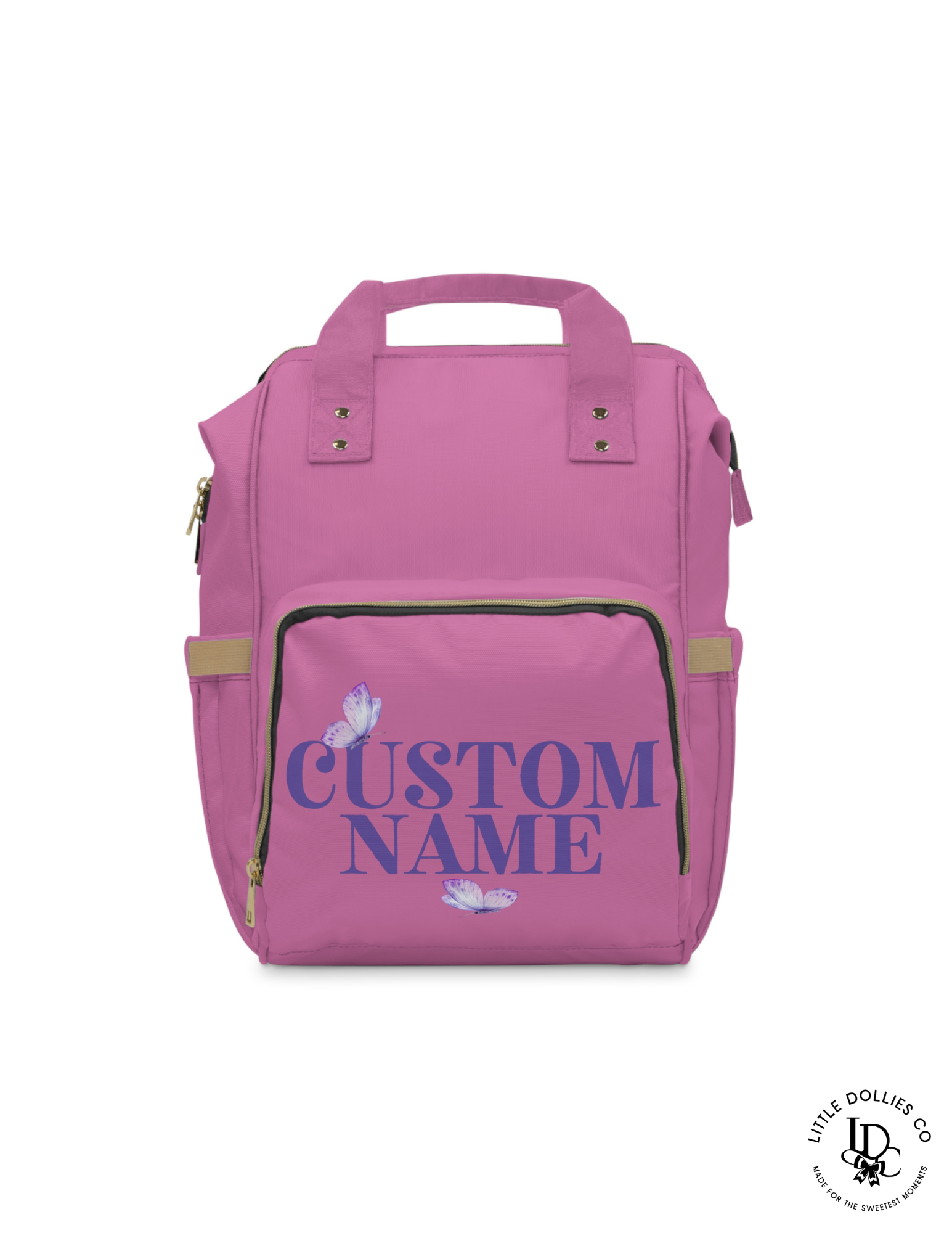 Personalized Butterfly Diaper Bag