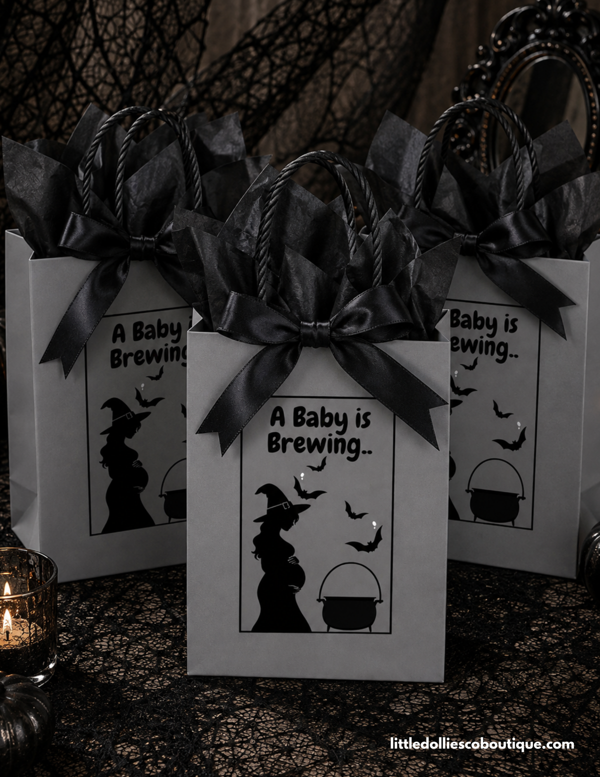 Halloween themed baby shower gift bag