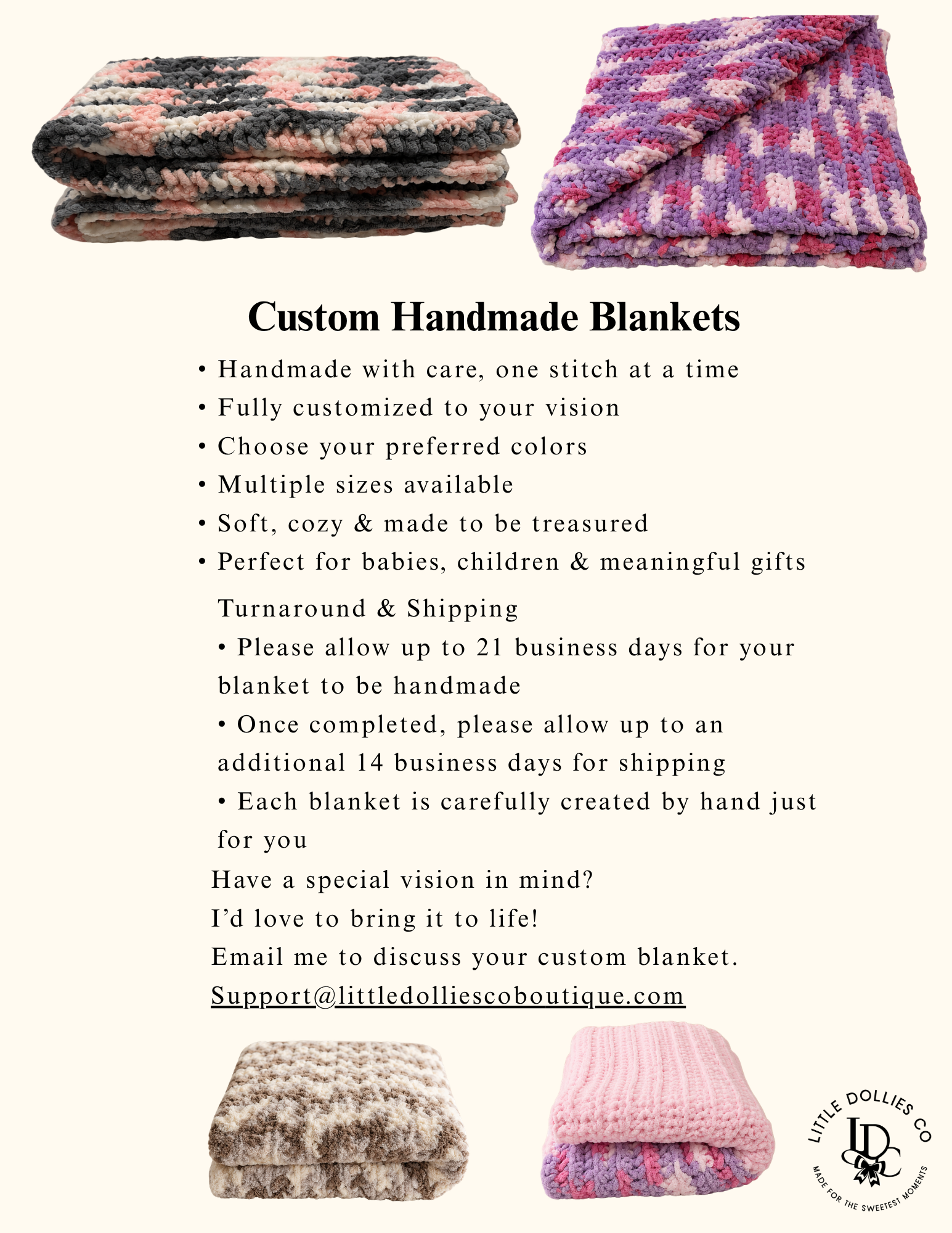 Custom Handmade Knit Blankets