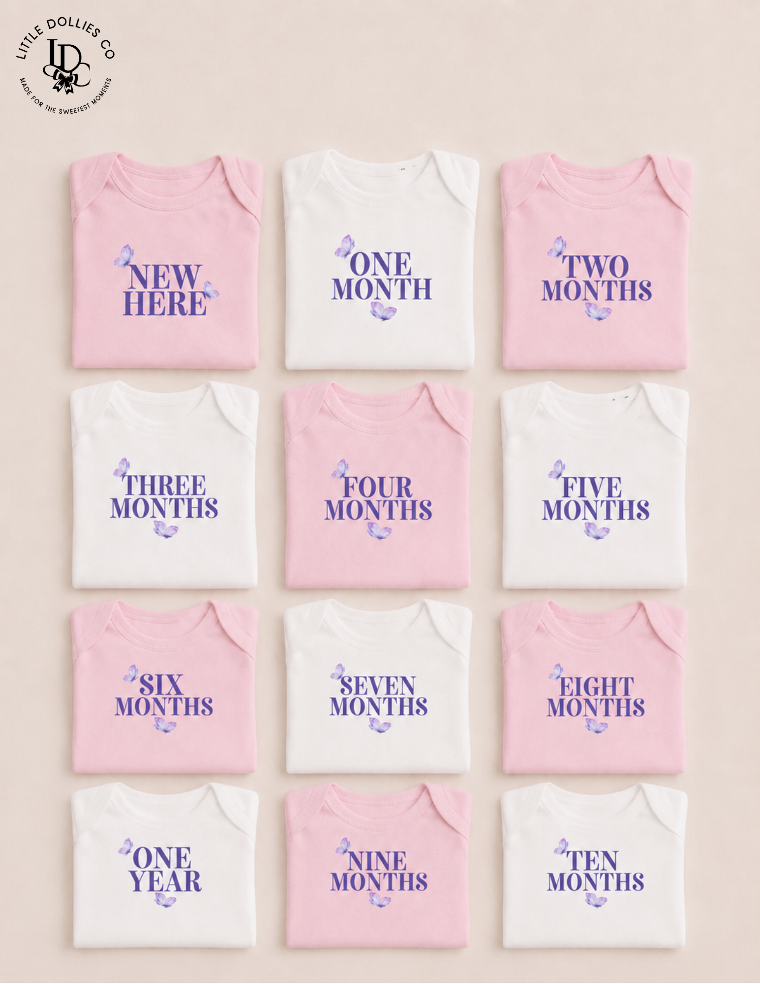 Butterfly Milestone Baby Onesie