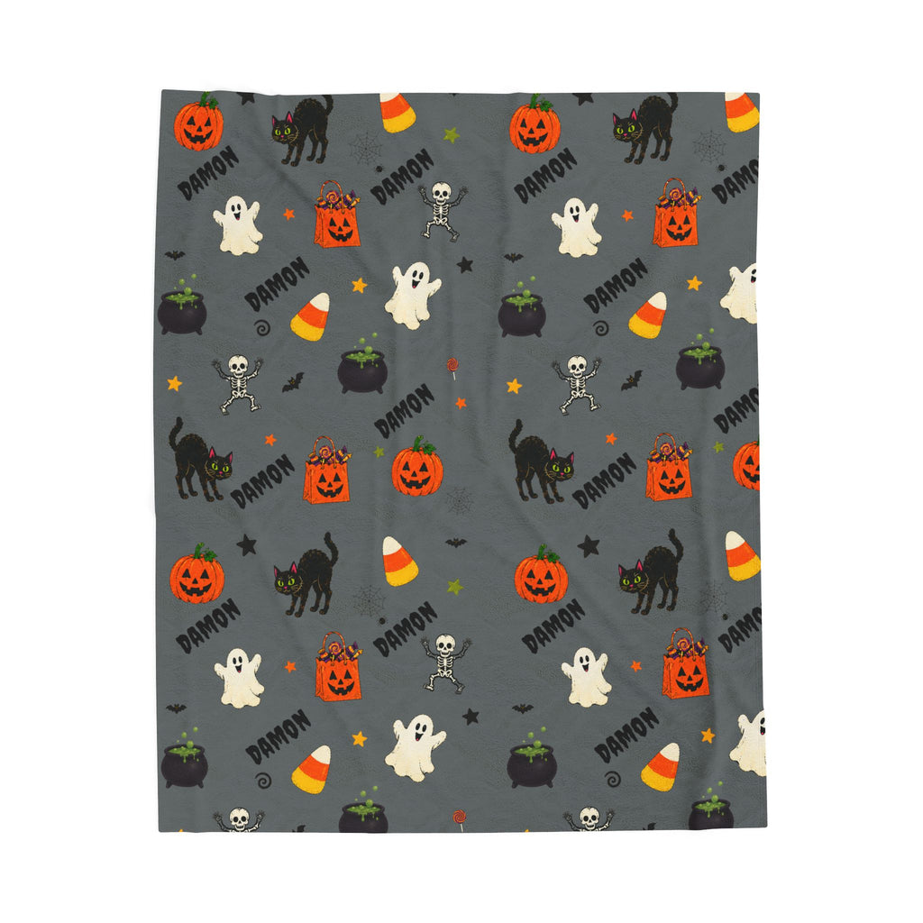 30 x 40 personalized Halloween throw blanket