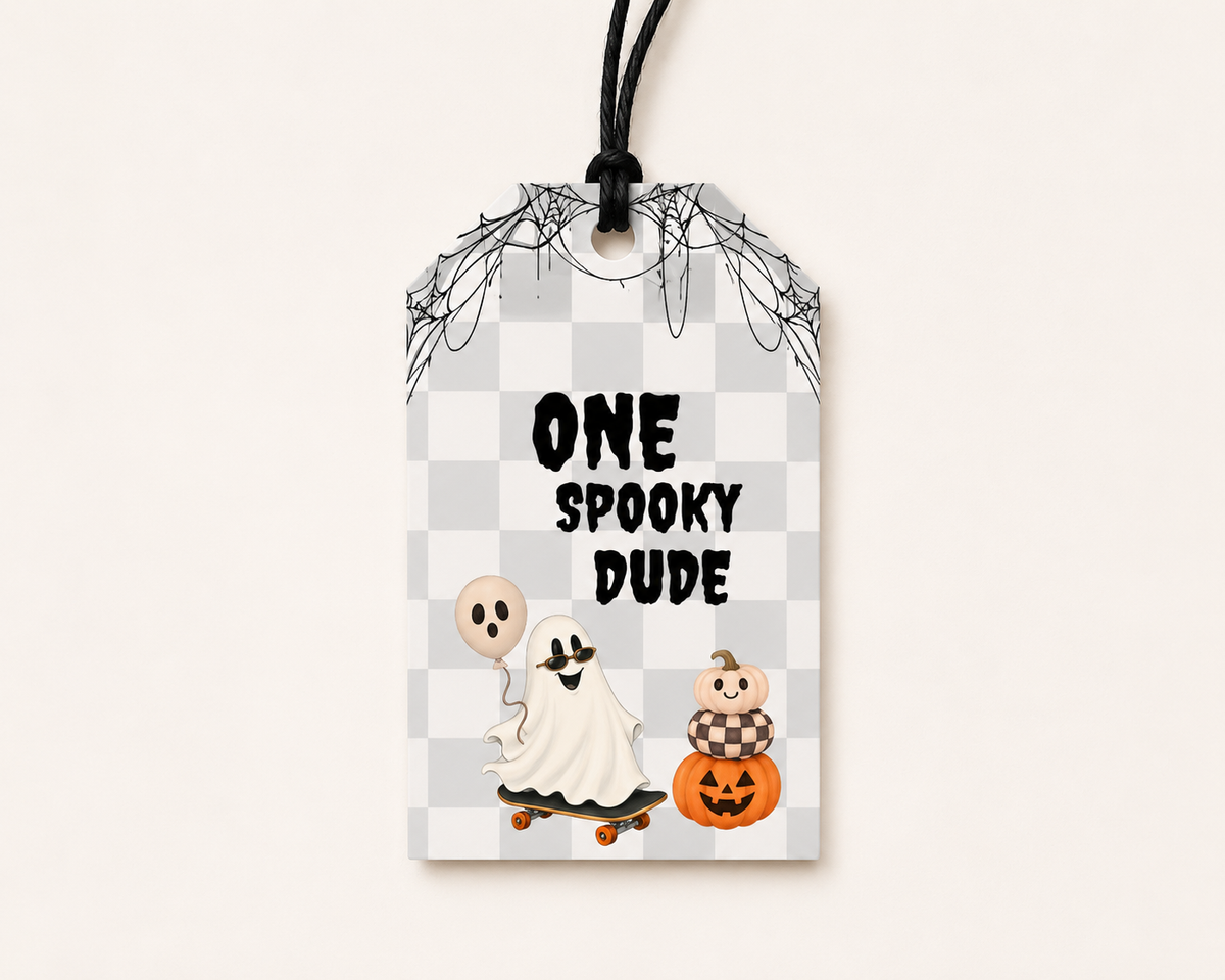 Custom party favor thank you tag designed to match a celebration