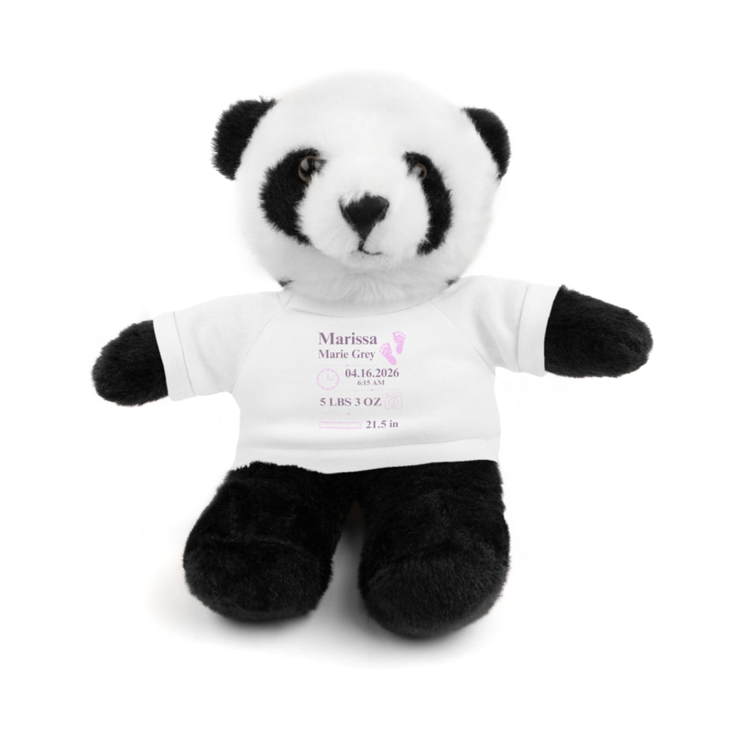 Personalized Birth Announcement Stuffed Animal | Birth Stats Stuffed Animal