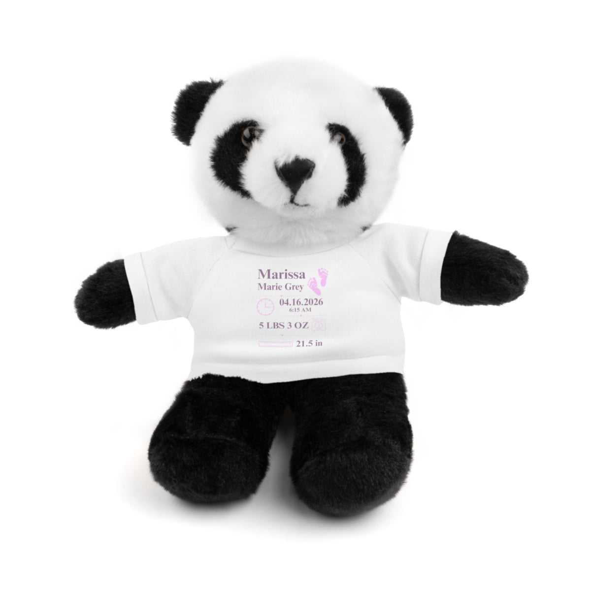 Personalized Birth Announcement Stuffed Animal | Birth Stats Stuffed Animal