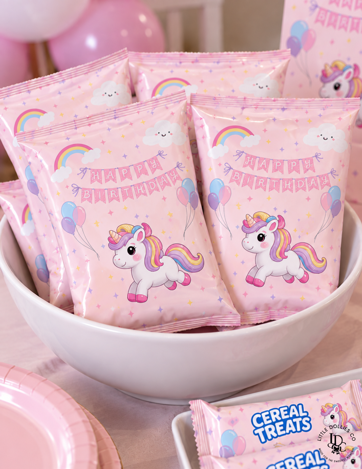 Personalized chip bag party favor wrapper for birthdays and special events